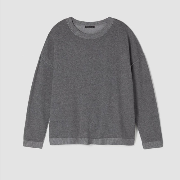 Eileen Fisher Peruvian Organic Botton Box Top Sweater - Picture 3 of 10